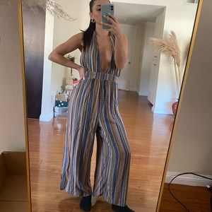 Colorful halter jumpsuit